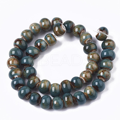 Handmade Porcelain Beads X-PORC-S498-19B-11-1