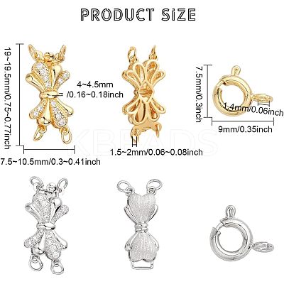 Jewelry Making Findings Claps Kits KK-CA0002-07-1