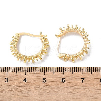 Brass Hoop Earring Findings KK-F867-47G-1