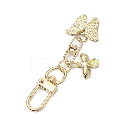 Butterfly Bees Alloy Enamel Pendant Decorations HJEW-JM02688-02-1