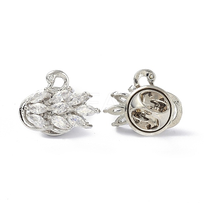 Sparkling Swan Brooch Pin JEWB-K006-03P-1