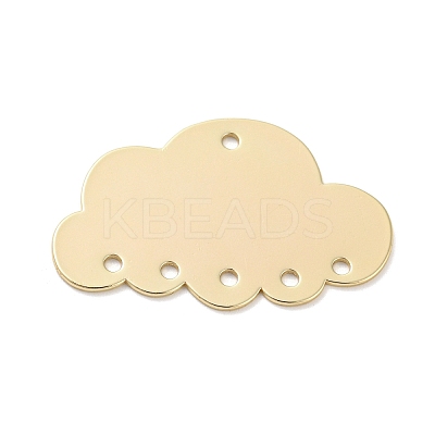 Rack Plating Brass Chandelier Component Links KK-K351-11G-1