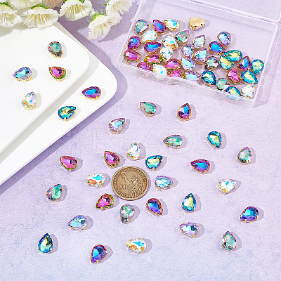 72Pcs 6 Colors Glass Beads GLAA-DC0001-04-1