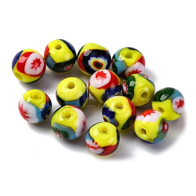 Handmade Millefiori Lampwork Beads LAMP-R003-02A-03-1