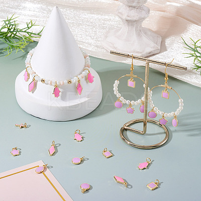 21Pcs 7 Styles Brass Enamel Charms KK-TA0003-19B-1