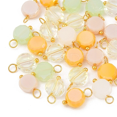 30Pcs Electroplate Glass Pendants PALLOY-YW00145-06-1