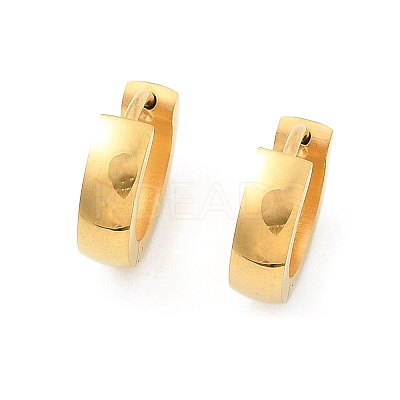 304 Stainless Steel Polishing effect Hoop Earrings EJEW-M001-29C-G-1