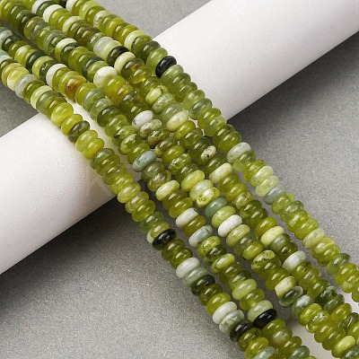 Natural Xiuyan Jade Beads Strands G-L624-H05-6x2mm-1