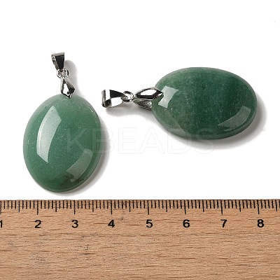 Natural Green Aventurine Pendants G-Z055-03P-02-1