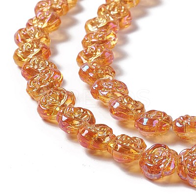 Electroplate Glass Beads Strands EGLA-L040-M-1