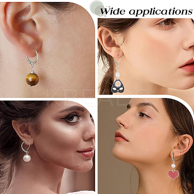 3 Style 304 Stainless Steel Leverback Earring Findings STAS-SC0007-58P-1