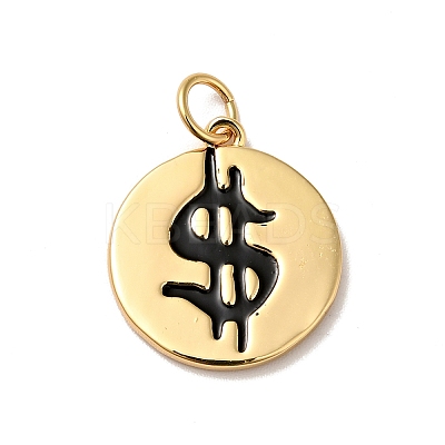 Rack Plating Brass Enamel Pendants KK-H431-27G-1