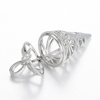 Hollow Brass Cone Cage Pendants LS-KK-E671-27P-1