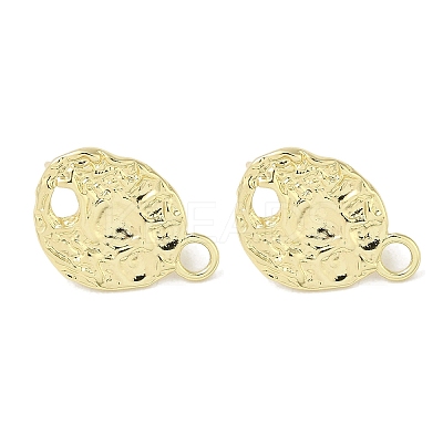 Brass Studs Earring Findings KK-K371-09G-1