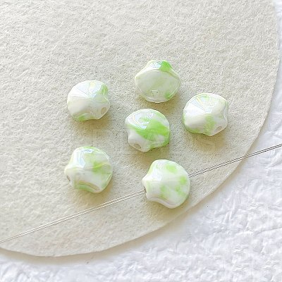 Shell Shape Glazed Porcelain Beads PORC-E022-01D-1
