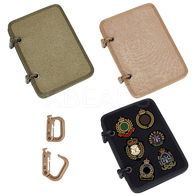 3 Sets 3 Colors Velvet Badge Armband Patch Display Board AJEW-NB0005-55-1