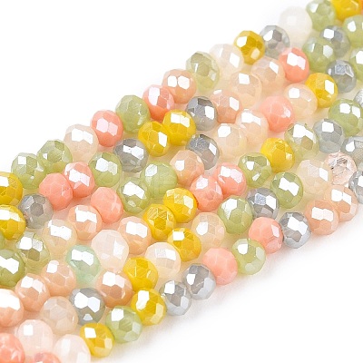 Electroplate Glass Beads Strands GLAA-T023-A16-04-1