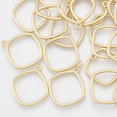 Smooth Surface Alloy Open Back Bezel Pendants X-PALLOY-S117-128-1