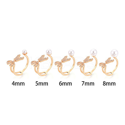 Scissors Shape Brass Micro Pave Clear Cubic Zirconia Cup Peg Ring Settings KK-T076-11G-1