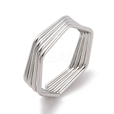 Non-Tarnish 304 Stainless Steel Finger Rings for Women RJEW-G315-02P-1