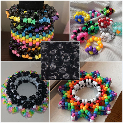 800Pcs Opaque Plastic Beads KY-SP0001-47G-1