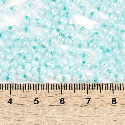 Opaque Colours Luster Glass Seed Beads SEED-K010-04E-1