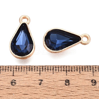 Faceted Glass Rhinestone Pendants FIND-G049-01G-08-1