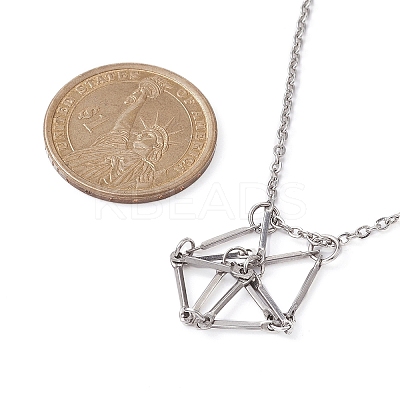 Tarnish Resistant 201 Stainless Steel Macrame Pouch Empty Stone Holder for Pendant Necklaces Making NJEW-JN04449-1