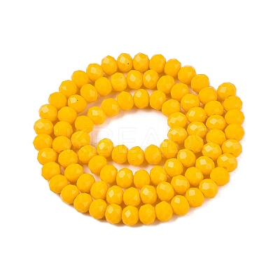 Opaque Solid Color Imitation Jade Glass Beads Strands EGLA-A044-P6mm-D29-1