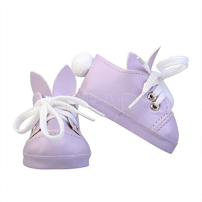 PU Leather Doll Rabbit Shoes DOLL-PW0010-07A-1
