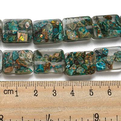 Dyed Natural Imperial Jasper with Resin Beads Strands G-G083-F01-01-1
