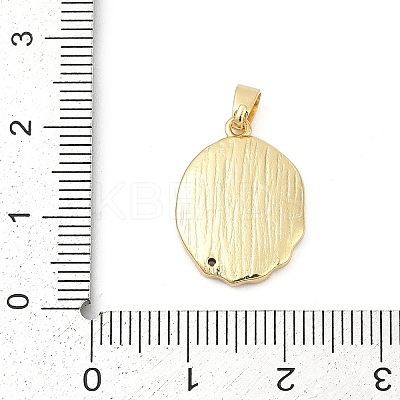 Brass Pave Cubic Zirconia Pendants KK-U062-51G-1