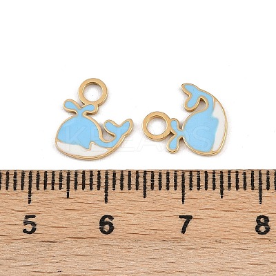 304 Stainless Steel Enamel Charms STAS-G357-02G-02-1