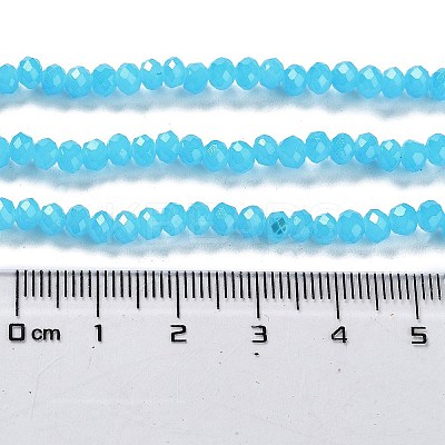 Baking Paint Imitation Jade Glass Bead Strands X-DGLA-A034-J4MM-A13-1