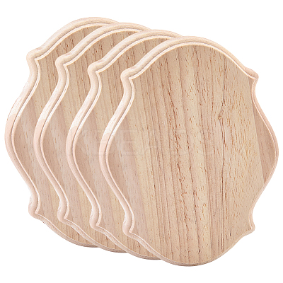 4Pcs Natural Wood Carved Onlay Applique Craft WOOD-FG0001-64A-1