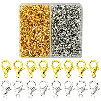 300Pcs 2 Colors Zinc Alloy Lobster Claw Clasps FIND-FS0003-33-1