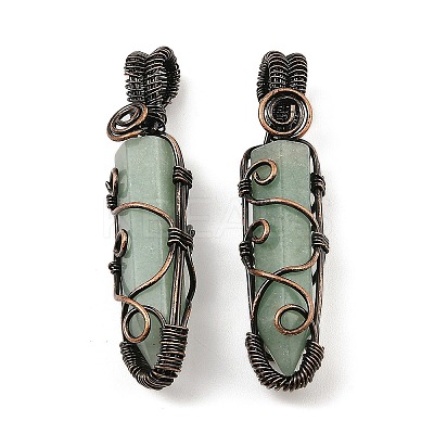Natural Green Aventurine Pendants G-K338-28R-05-1