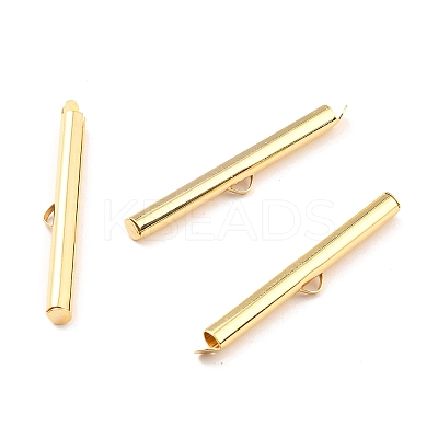 304 Stainless Steel Slide On End Clasp Tubes LS-STAS-C044-08F-G-1