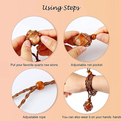 Braided Wax Rope Cord Macrame Pouch Necklace Making NJEW-J007-03-1