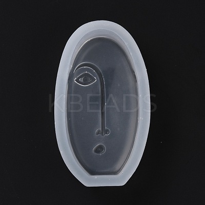 3D Abstract Lady Face Candle Making Molds X-DIY-P052-04-1