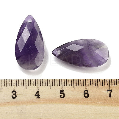 Natural Amethyst Pendants G-H007-08B-1