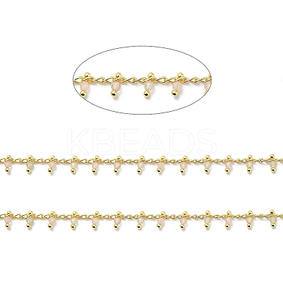 Natural Morganite Handmade Beaded Chains CHC-P003-11S-1