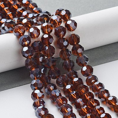 Electroplate Glass Bead Strands EGLA-R015-8mm-18-1