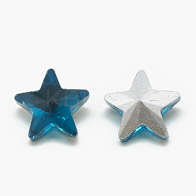 Pointed Back Glass Rhinestone Cabochons RGLA-T085-10mm-14-1