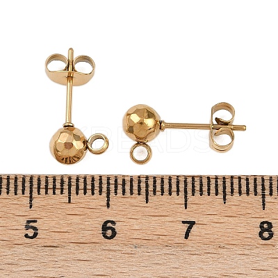 304 Stainless Steel Stud Earring Findings X-STAS-A119-06G-1