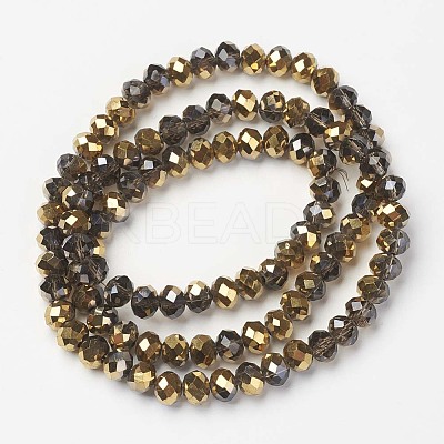 Electroplate Transparent Glass Beads Strands LS-EGLA-A034-T6mm-O14-1