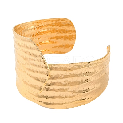 304 Stainless Steel Open Cuff Bangles for Women BJEW-G711-01B-G-1