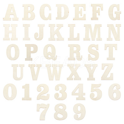 2 Sets 2 Styles Chinese Cherry Wood Number 0~9 and Letter A~Z DIY-CN0001-23-1
