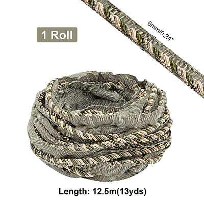 Polyester Twisted Lip Cord Trim OCOR-WH0074-21-1
