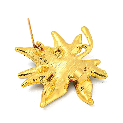 Leaf Shape Alloy Enamel Layered Brooch JEWB-U006-02B-G-1